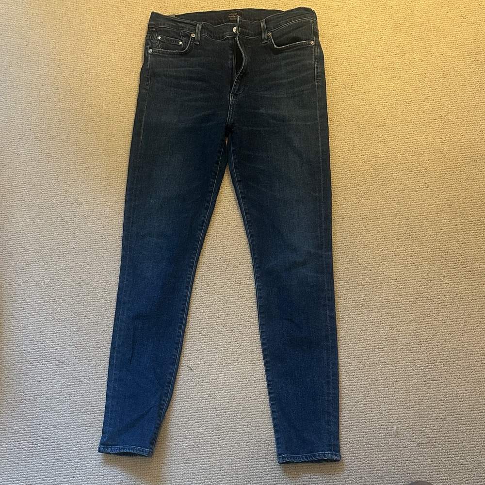 Citizens Of Humanity Dark Indigo Rocket High Rise Skinny Jeans